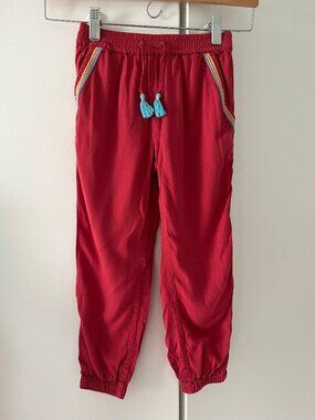 Red Embroidered Girls Pants from FatFace